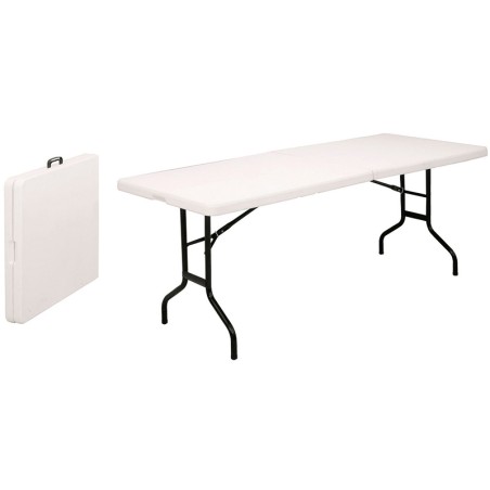Mesa Maleta Plegable Resina Blanca