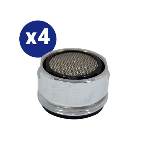 Kit 4 Atomizadores Ahorro De Agua Macho Cromado