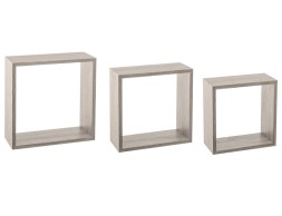 Joc 3 Prestatges Cub Paret Gris