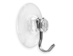 Colgador Ventosa Trasnparente Inoxidable (2un)