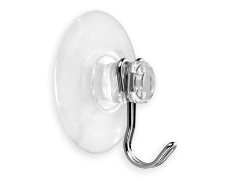 Colgador Ventosa Trasnparente Inoxidable (2un)