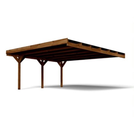 Cotxera De Fusta De Pi Doble Adossada Zaha