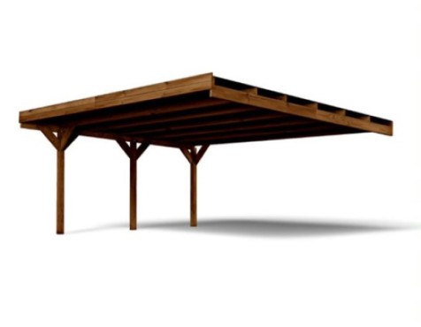 Cotxera De Fusta De Pi Doble Adossada Zaha