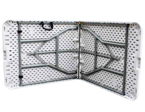 Mesa Maleta Plegable Resina Blanca