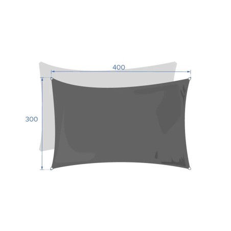Tendal Vela Rectangular Curaçao Gris Pissarra 4X3M