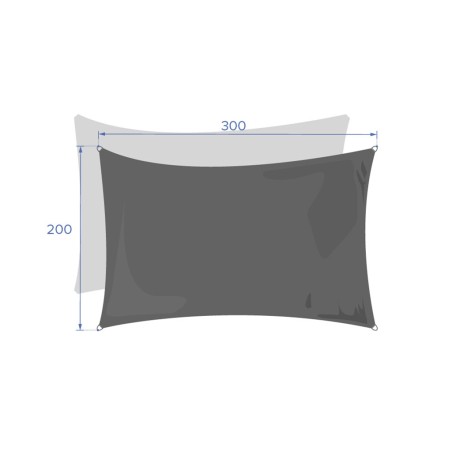 Tendal Vela Rectangular Curaçao Blanc 3X2Mt