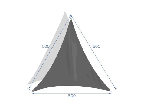 Tendal Vela Triangular Curaçao Gris Pissarra