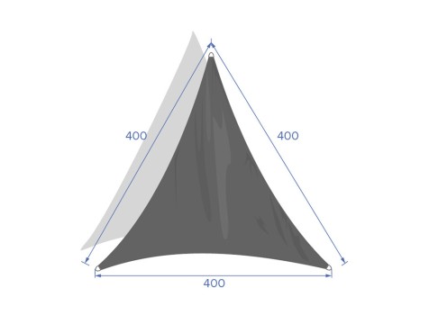 Tendal Vela Triangular Curaçao Gris Pissarra