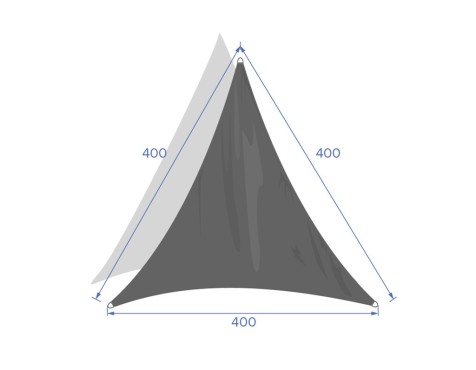 Toldo Vela Triangular Curaçao Blanco