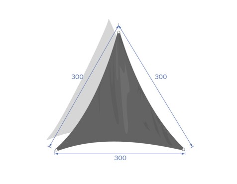 Toldo Vela Triangular Curaçao Blanco