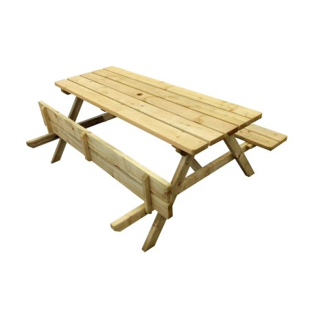 Taula Pícnic De Fusta Bancs Abatibles
