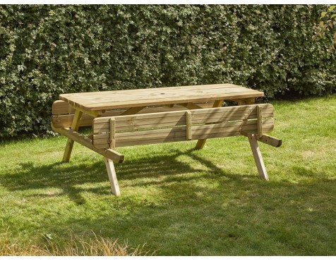 Taula Pícnic De Fusta Bancs Abatibles