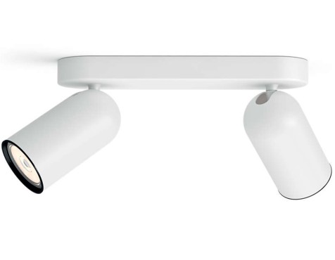 Regleta 2 Focos Led Philips Pongee Blanco