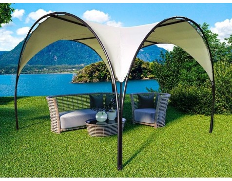 Pérgola Jardín De Acero Redondeada