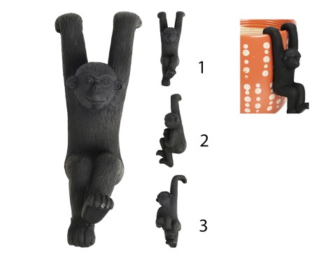 Figura Mono Para Maceta Negro 3 Modelos