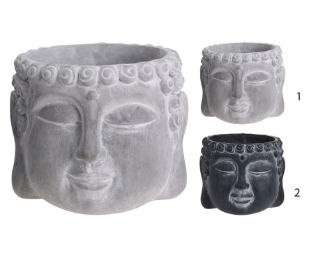 Maceta Cemento Buda 2 Modelos