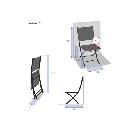 Cadira Plegable Jardí Axant Blanc I Lli