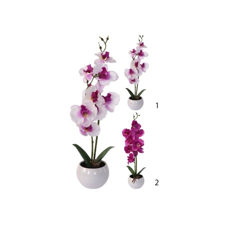 Planta Artificial Orquídea Con Maceta