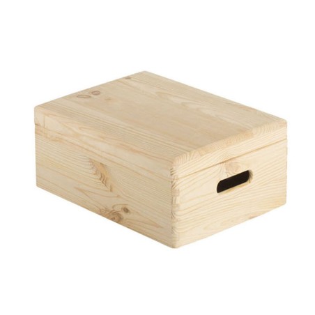 Caja Con Tapa Madera Natural