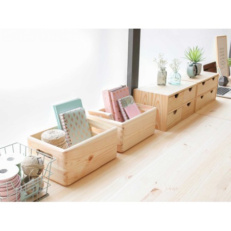 Caja De Madera Pino Natural