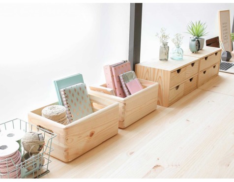 Caja De Madera Pino Natural