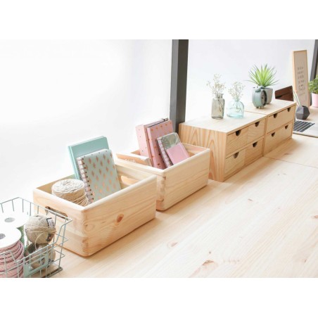 Caja De Madera Pino Natural