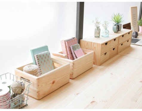 Caja De Madera Pino Natural