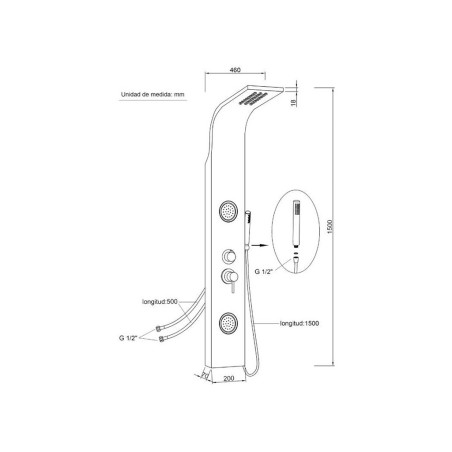 Columna De Ducha Hidromasaje A-51