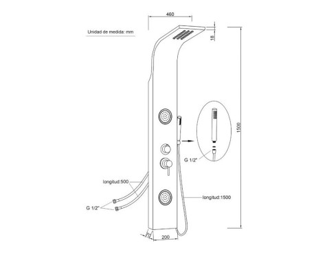 Columna De Ducha Hidromasaje A-51