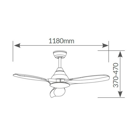 Ventilador De Techo Con Luz Y Mando Luma Blanco