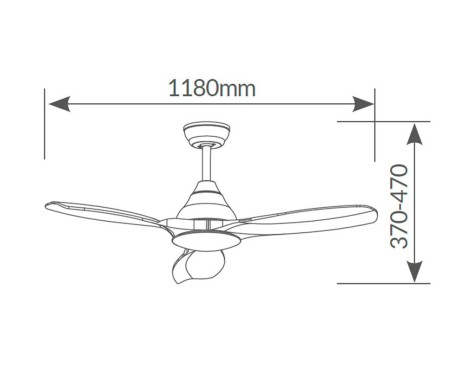 Ventilador De Techo Con Luz Y Mando Luma Blanco