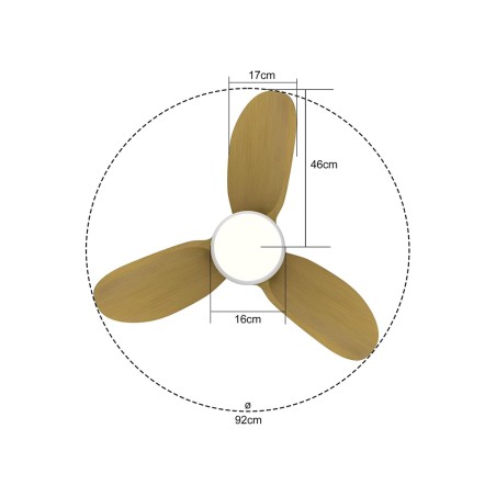 Ventilador De Techo Con Luz Beach Blanco
