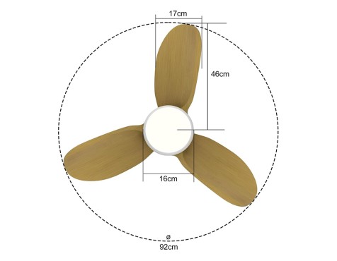 Ventilador De Techo Con Luz Beach Blanco
