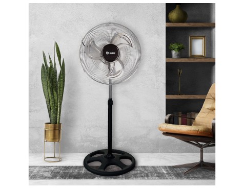 Ventilador De Peu Sandi Negre I Cromat