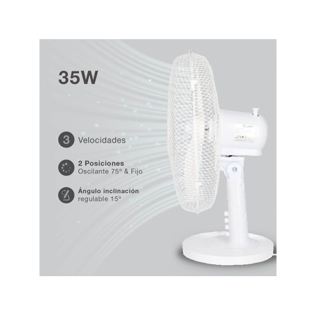 Ventilador De Sobremesa Macomia Blanco