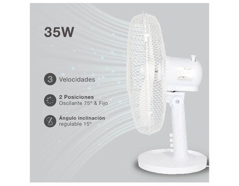 Ventilador De Sobremesa Macomia Blanco