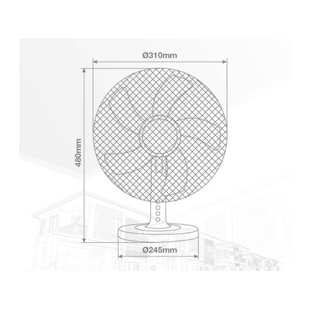 Ventilador De Sobretaula Macomia Blanc