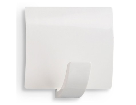 Gancho Colgador Adhesivo Cuadrado Blanco (2un)