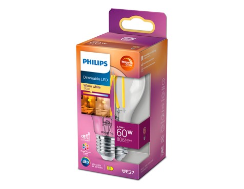 Bombeta Led Estándard Regulable Philips Càlida
