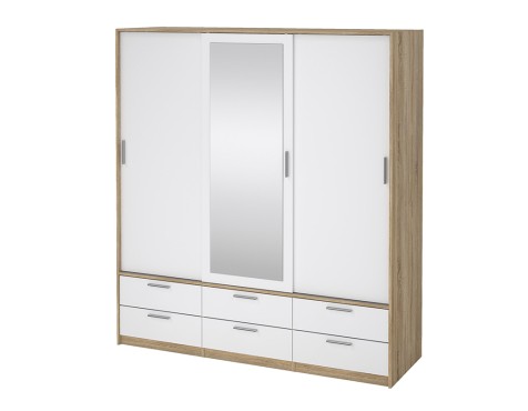 Armario 3 Puertas Correderas 6 Cajones Iris