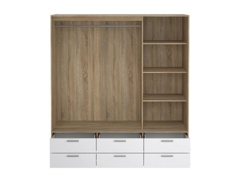 Armario 3 Puertas Correderas 6 Cajones Iris