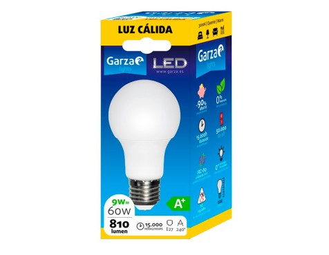 Bombilla Led Estándar Garza Luz Cálida