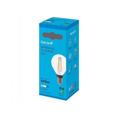 Bombilla Led Filamentos Esférica Garza Luz Fría