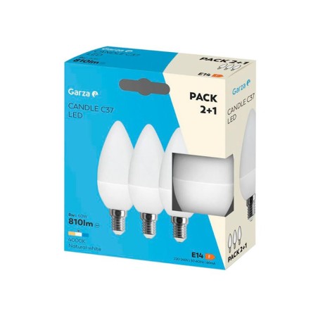 Bombilla Led Vela 2+1 Garza Luz Neutra