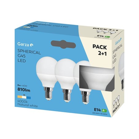 Bombilla Led Esférica 2+1 Garza Luz Neutra