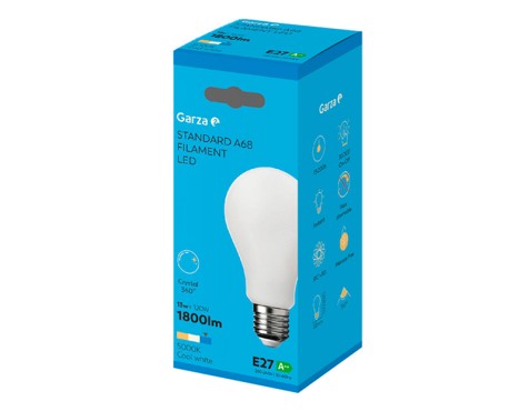 Bombilla Led Opal Filamento Estándar a68 Luz Fría