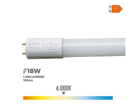 Fluorescente Led t8 18w Blanco Luz Día 18w