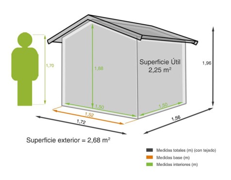 Caseta De Jardín Metálica Europa Plata