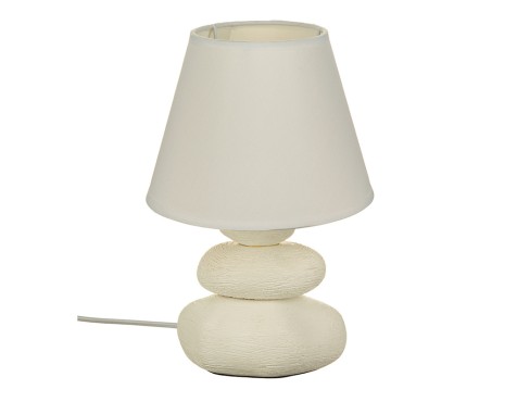 Llum De Taula Ceràmica Pedres Crema