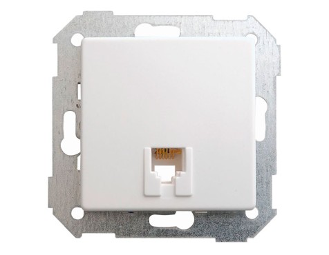 Presa Tlf 6 Contactes Rj-12 Simon s82 Blanc